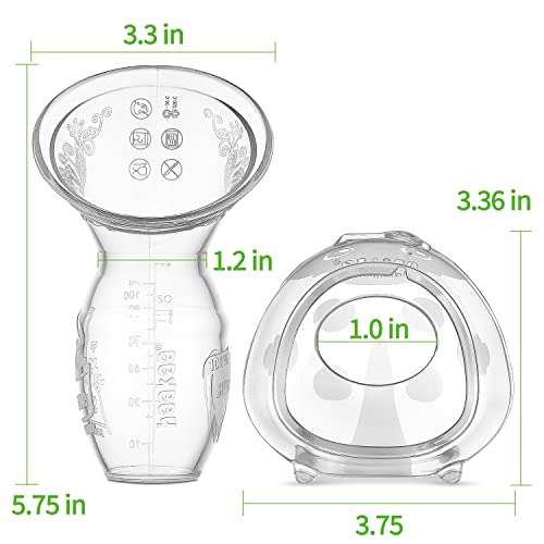Haakaa Ladybug Silicone Breast Milk Collector 75ml & Silicone Breast Pump  100ml Combo - Perfect Match for Pumping & Breastfeeding, New Mom Gift Ideas  (2-Piece Set) 